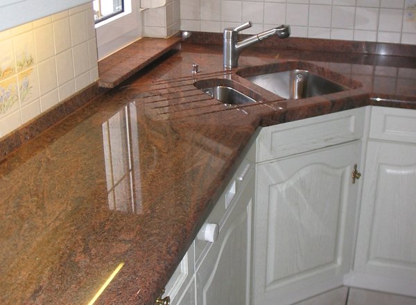 Detail einer Küchenarbeitsplatte